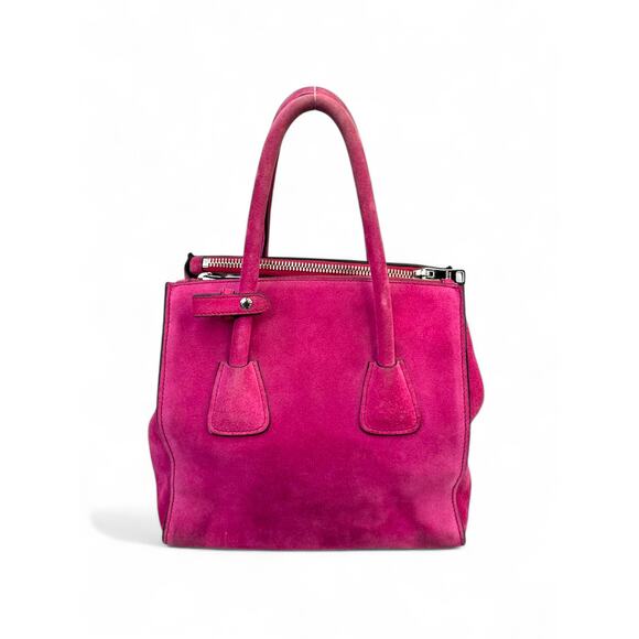 Prada Vintage Scamosciato Suede Twin Pocket Saffiano Tote Bag - Picture 6 of 16